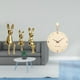 thumbnail image 2 of Escultura de figura,Estatua sentada Figura Escultura Adorno,Reloj de pared,Reloj de pared decorativo para sala de estar,silencioso,Reloj de pared de madera con decoración moderna, 2 of 8