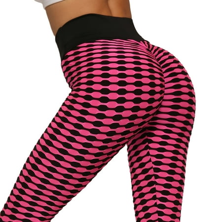 FITTOO Women High Waist Honeycomb Ruched Butt Lifting Leggings Ruched Butt Lifting Slimming Yoga Pants Textured Stretchy Skinny