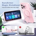 thumbnail image 3 of Designed for iPhone 11 Pro Case with Magnetic Invisible Ring Stand [Military Drop&Full Camera Lens Protection][Compatible with Mag-Safe]Shockproof Matte Translucent Slim Phone Cases 5.8"Pink, 3 of 7