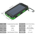 thumbnail image 4 of BAOKALER Solar Power Bank, Portable Charger, 20000mAh Solar Charger with LED Flashlight, IP65 Waterproof External Backup Battery Pack Perfect for Camping, Outdoor Activities（Green）, 4 of 8