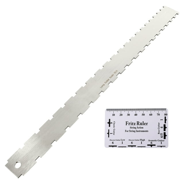 Miangastore 2Pcs Guitar Repair Parts Guitar String Detection Rulers Guitar Supplies (Assorted Color)