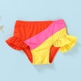 thumbnail image 3 of Traje de baño YOUNGER TREE para niñas pequeñas, dos piezas, naranja, 4-5T, 3 of 4