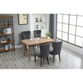 thumbnail image 3 of "Dining Chair Tufted Armless Chair Upholstered Accent Chair, Set of 4 (Grey)", 3 of 10