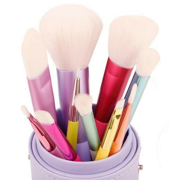 Professional Cosmetic Makeup Brush Sets Pastel 10 Piece Assorted