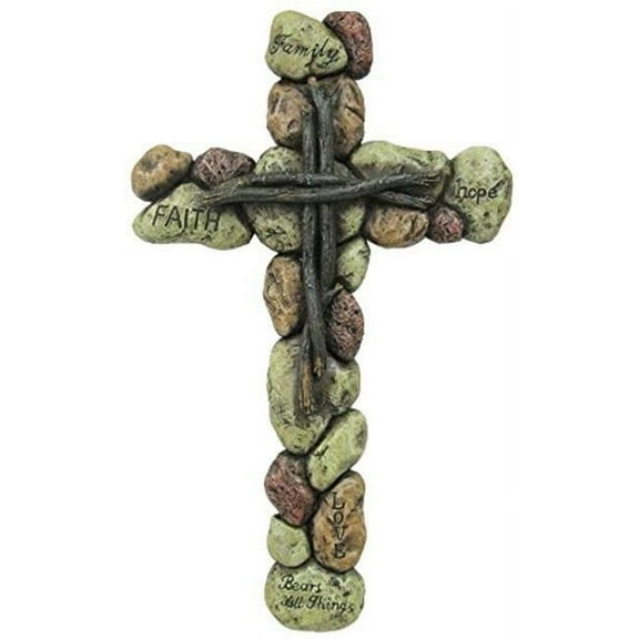 DLC 12490 Pebble Twigs Cross - 12 x 0.8 x 7.25 in.