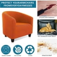 thumbnail image 5 of LINLIN Club Chair Slipcover, tub chair covers 2 piece, Universal Spandex Pattern Armchair Sofa Cover Cover Couch Slipcover for Living Room Club Bar Counter, 5 of 8