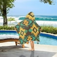 thumbnail image 3 of Yayeee Kids Hooded Towels Toddler Soft Absorbent Beach Bathing Wrap 50" x 23.5", Geometric Patterns, 3 of 5