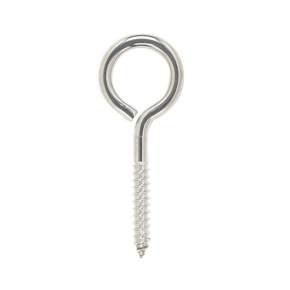 Hampton Lag Thread Eyebolt 1-1/8" 4-1/2" Overall 2-5/8" Shank 2" Tread 325 Lb Bulk Stainless Steel
