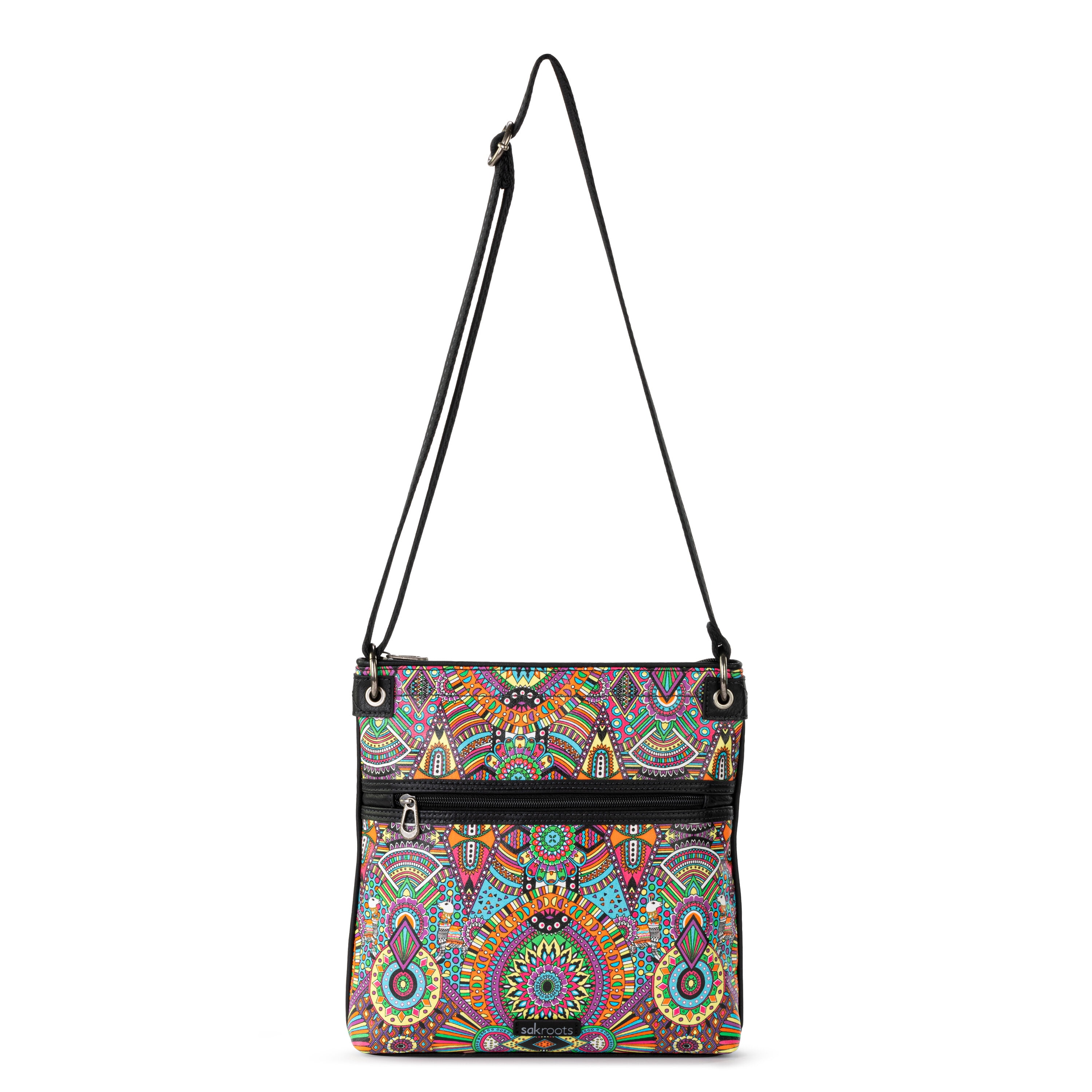 Sakroots Artist Circle Flat Crossbody, Eco-Twill Canvas