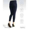 thumbnail image 6 of MeMoi Thin-Rib Slim-Cut Stretch Corduroy Leggings - Womens - Female, S-M, Navy, 6 of 12