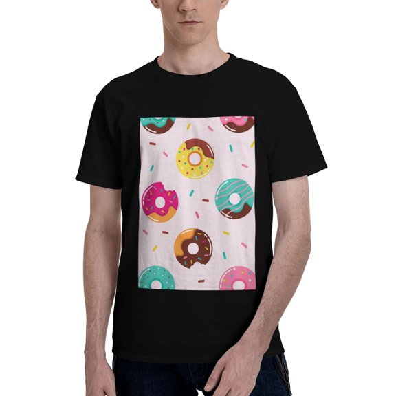 Bingfone Donut Men'S Loose Fit Short-Sleeve Pocket T-Shirt