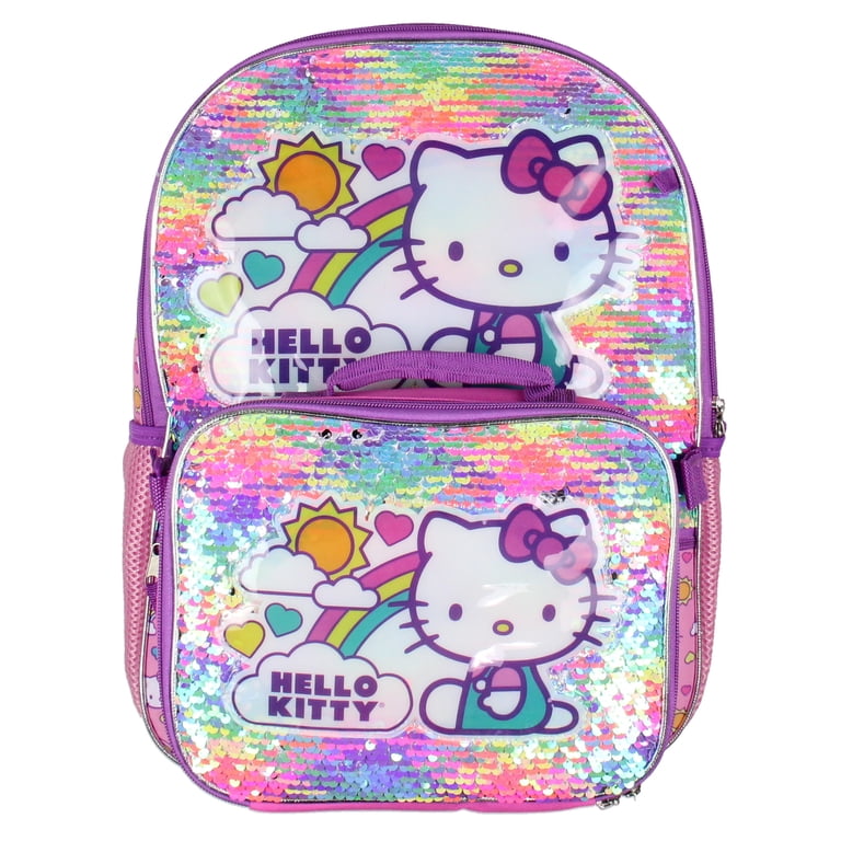 glitter hello kitty backpack Iridescent Mini  P&N Goods LLC Covered head to toe in sparkling sequins Hello kitty hearts glitter backpack