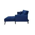 thumbnail image 6 of Wulawindy Convertible Sofa bed sleeper Navy blue velvet（W223S00459、W223S00709、W223S00007）, 6 of 7