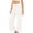 Beige, variant on Women's Lace Trim Wide Leg Pants Elastic Waist Soft Sleepwear Bottoms with Pockets Loose Fit Home Wear Casual Relax Pants for All Season Pantalones de Pijama con Encaje