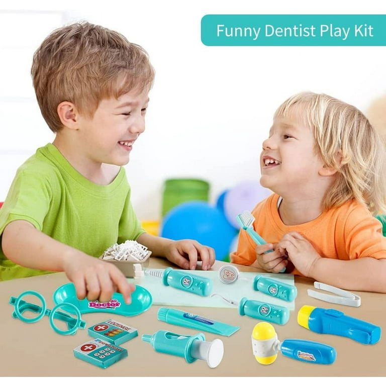 Dentist Toy for Kids, 20 Pcs Pretend Play Dentist Tools Medical Set for  Toddlers(Blue) 