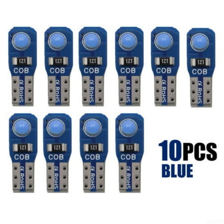 

10PCS T5 W3W W1.2W Super Bright LED Car Instrument Indicator Wedge Light Bulbs