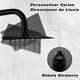 thumbnail image 2 of Regadera Cuadrada Baño 8 Solvex Negro Mate + Brazo Chapetón, 2 of 5