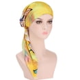 thumbnail image 1 of Flmtop Foulard Pré-Noué à Imprimé Floral pour Femmes avec Franges, Accessoires pour Cheveux, 1 of 10