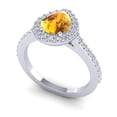 thumbnail image 2 of 1.35 Ct (F-G/VS1) Natural Diamond Citrine Gemstone Stylish Proposal Ring for Women Solid 14K White Gold Size 9 by Diamond-Capitals, 2 of 8