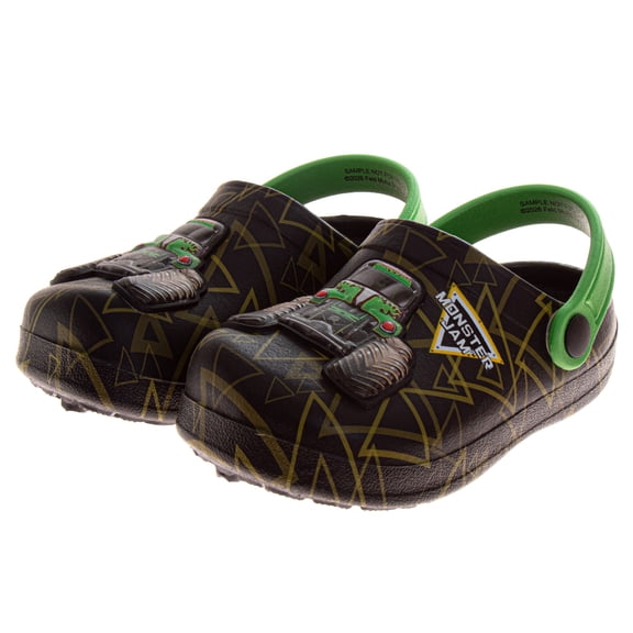 Monster Jam Boys Grave Digger Slip-On Clogs with Back Strap (Little Kids), Green, Size: 9-10