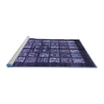 thumbnail image 2 of Ahgly Company Machine Washable Indoor Rectangle Abstract Blue Modern Area Rugs, 3' x 5', 2 of 4
