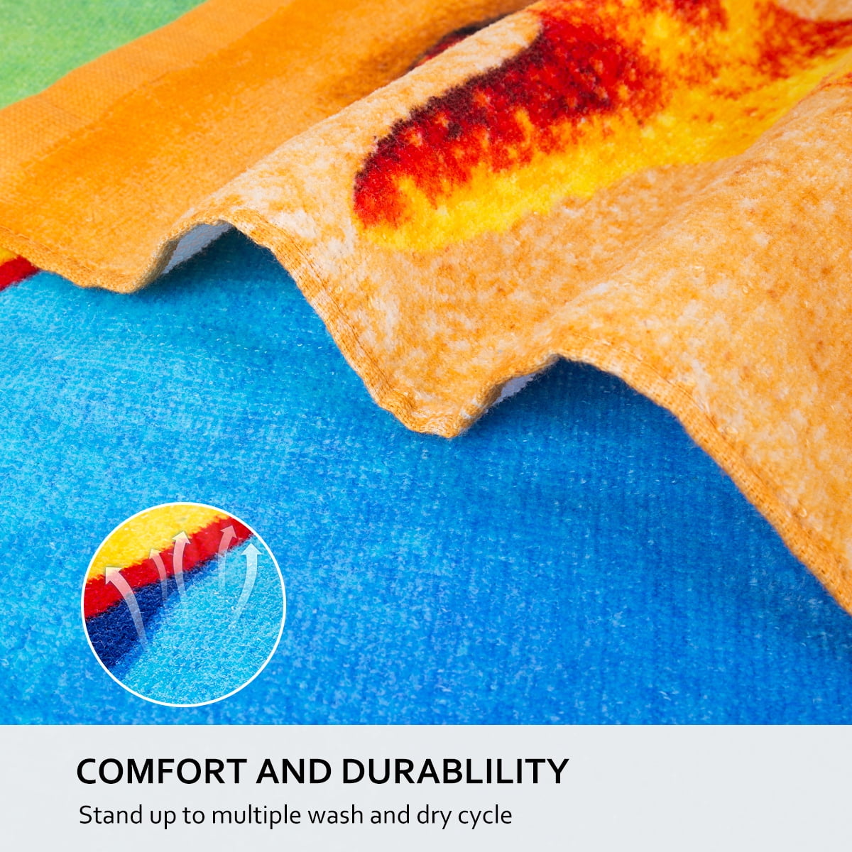 JML 100% Cotton Beach Towel,Soft & Quick-Dry Pool Towel,Perfect for Beach,Swimming,28"x58"