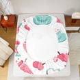 thumbnail image 5 of Castle Fairy Kids Girls Kawaii Snowman 3Pcs Twin Sheet Sets,Happy New Year Twin Fitted Sheet,Xmas Christmas Festival Theme Breathable Flat Sheet,Lightweight Room Decor, 5 of 7