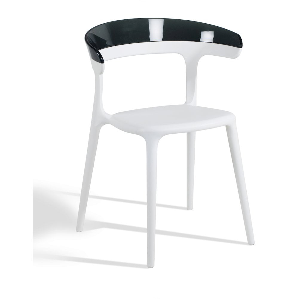 Omax Decor Mia Resin Patio Dining Chair in White - (Set of 2)