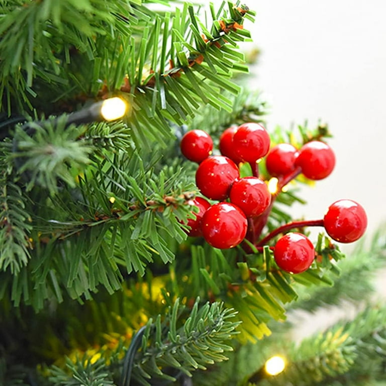 40 Pack Artificial Red Berry Stems Trianu Holly Christmas Berries for  Festival Holiday Crafts and Home Decor, Burgundy Berry Floral Christmas Tree  Decorations (8.26inch, 12 Heads) - Walmart.com