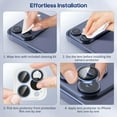 thumbnail image 7 of WeLife Compatible with iPhone 17 Pro Max / iPhone 17 Pro Camera Lens Protector, Individual Anti Scratch Metal Ring Tempered Glass Camera Screen Protector (Deep Blue), 7 of 7