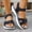 Black, variant on Women's Athletic Platform Sandals, Adjustable Strap Open-Toe Shoes, Comfortable Wide Width Casual Dress Sandals for Daily Walk Summer, Black/Beige/Navy