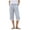Light Blue, variant on Capri Pants for Women Plus Size Elastic Waist Striped Pants Versatile Linen Pants Travel Clothes with Pockets