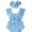Blue, variant on WIBACKER Baby Girls Cotton Jacquard Playsuits Ruffled Bodysuit Headband Sleeveless Romper Bowknot Jumpsuit Infant Summer Clothes