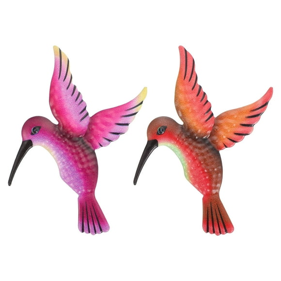 2Pcs Metal Hummingbird Wall Decor Iron Hummingbird Wall Art Wall Hanging Adornment