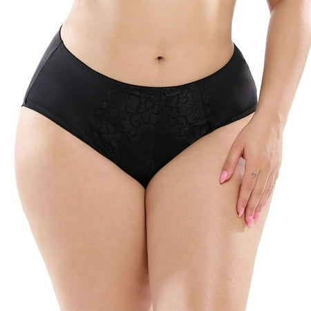 

Plus Size Women Lace Underwear High Waist Daily Briefs Sexy Seamless Panties