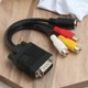 thumbnail image 3 of unbranded Cable Adaptador Vga A S-Video Y 3Rca En Negro Con Materiales PVC Y Cobre Para Señal Av, 3 of 8