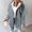 Gray, variant on Outdoor Utility Jacket Autumn Winter Ladies,Women's Solid Color Long-sleeved Long-sleeved Hooded Casual Coat Navy XL