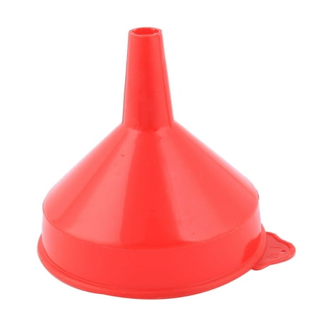 Kitchen Plastic Funnel Transfer Filter Filling Tool Red For Liquid
