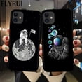 thumbnail image 2 of Coque arrière en silicone souple TPU pour iPhone, compatible modèles 6, 7, 8, 11 Pro Max, X, Poly, XS Max, 12 Mini, lune, étoile, astronome, drôle qiuyongming unisex, 2 of 2