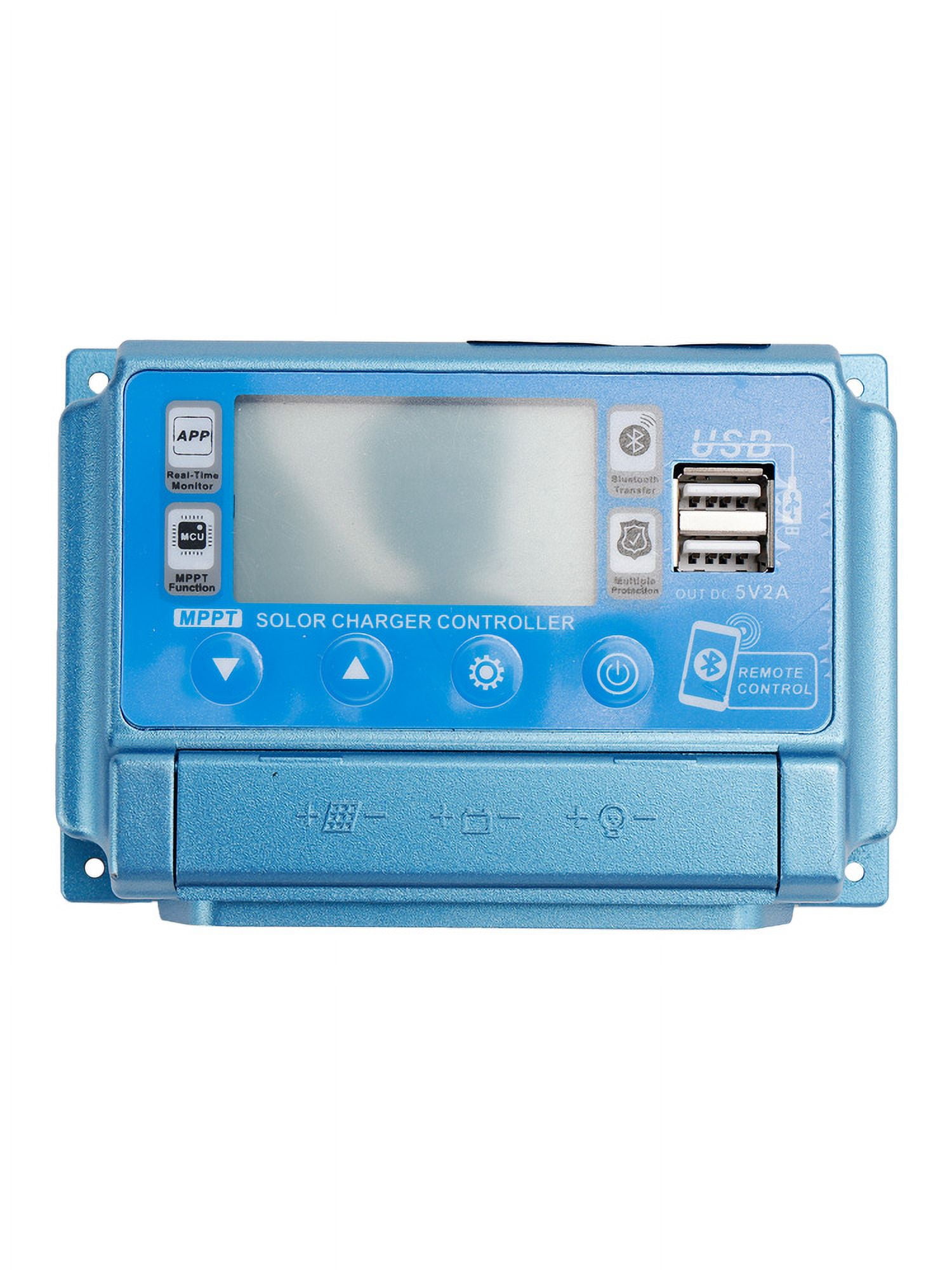 40A MPPT Bluetooth Solar Charge Controller Charger 12V-60V LiFePO4 Battery Blue
