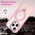 thumbnail image 7 of CASEFIV for iPhone 14 Pro Case,with Magnetic Invisible Stand [Military Drop Protection] [Compatible with MagSafe] Shockproof Slim Anti-Slip with 2 Screen Protector+ 2 Lens Protector,Pink, 7 of 7