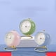 thumbnail image 3 of Despertador a batería con carcasa de metal de forma redonda, cuarzo analógico sin tictac, funcionamiento sencillo para dormitorio/viaje/escritorio/kidspink Feliz Sencillez, 3 of 5