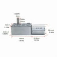thumbnail image 4 of JGY370 Reversible Worm Gear Motor High Torque Speed Reducer 6V/12V24V Miniature Metal Motor with Shaft 2 RPM to 375 RPM, 4 of 8