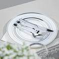 thumbnail image 6 of 600PCS Silver Disposable Plastic Plates, Silver Plastic Dinnerware Set Includes 100 Dinner Plates, Dessert Plate, Cups, Spoons, Forks, Knives for 100 Guests, Perfect for Party, Wedding, Birthday, 6 of 12