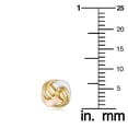 thumbnail image 3 of KoolJewelry 14k Tricolor Gold Love Knot Stud Earrings, 3 of 4