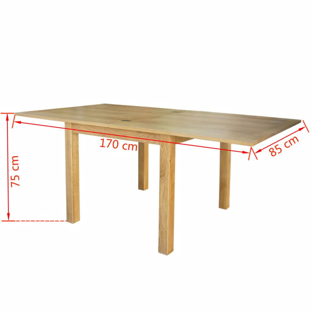 Kepooman Modern Extendable Oak Rectangular Dining Table for Home, 67" x 33.5" x 29.5", Brown Kepooman Modern Extendable Oak Rectangular Dining Table for Home, 67" x 33.5" x 29.5", Brown