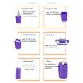 thumbnail image 4 of Wovilon 6 Pcs Plastic Bathroom Accessory Set Luxury Bath Accessories Bath Set Lotion Trash Bin Trash Can Bathroom Trash Can Kitchen Trash Can, 4 of 5