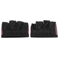 thumbnail image 3 of 1 par de guantes antideslizantes para levantamiento de pesas, Protector de manos para deportes de medio dedo, color rojo rosa XL, 3 of 8