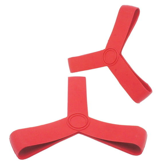 Scuba Diving Snorkeling RED Rubber Fin Keeper/ Gripper Strap Set - Pair, Small
