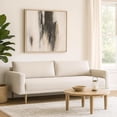 thumbnail image 5 of Benjara Remy Sofa- Off White Boucle- Bench Style Seat with Track Arms- 83 Inch, 5 of 9